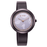 Titan Glitz Women's Watch Analog Purple Dial With Purple Mesh Band, 95210QM01